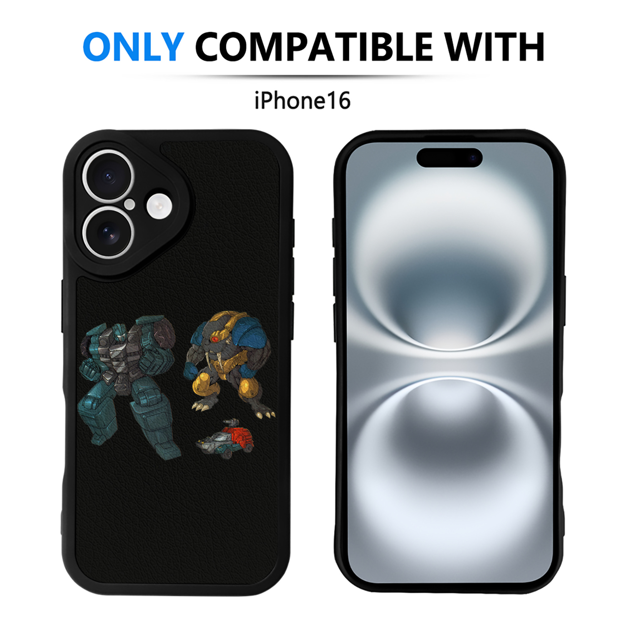 （画像用）  【iPhone 16シリーズ対応】シリコンスマホケース（レザー調） 材質：シリコン